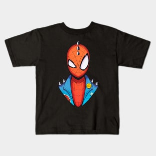 Spiderman Punk sticker Kids T-Shirt